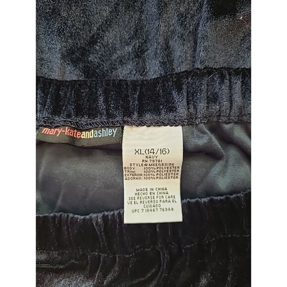 Mary-Kate and Ashley Jacket Navy Blue Velvet XL 14-16 Vintage Y2K READ - Picture 9 of 10